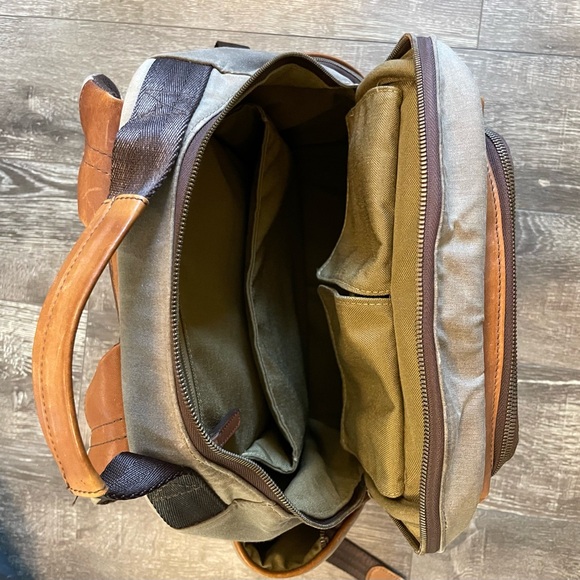 Allen Edmonds Canvas and Leather Backpack - Picture 3 of 4